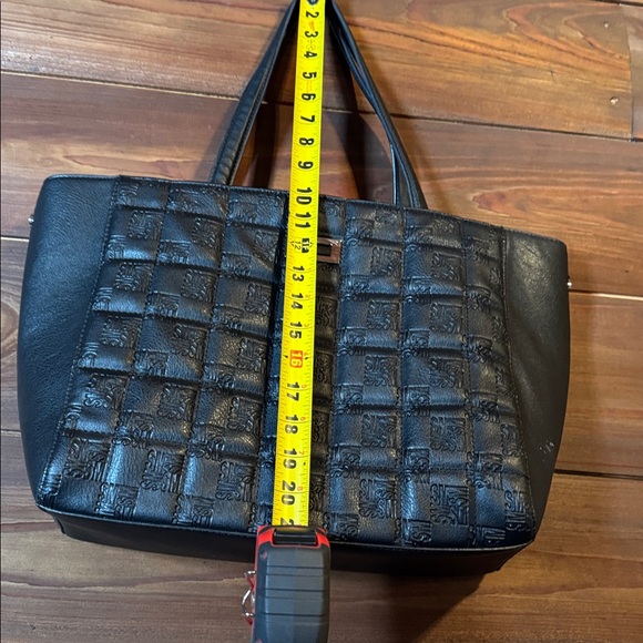 Steve Madden Black Textured Tote - Picture 9 of 10